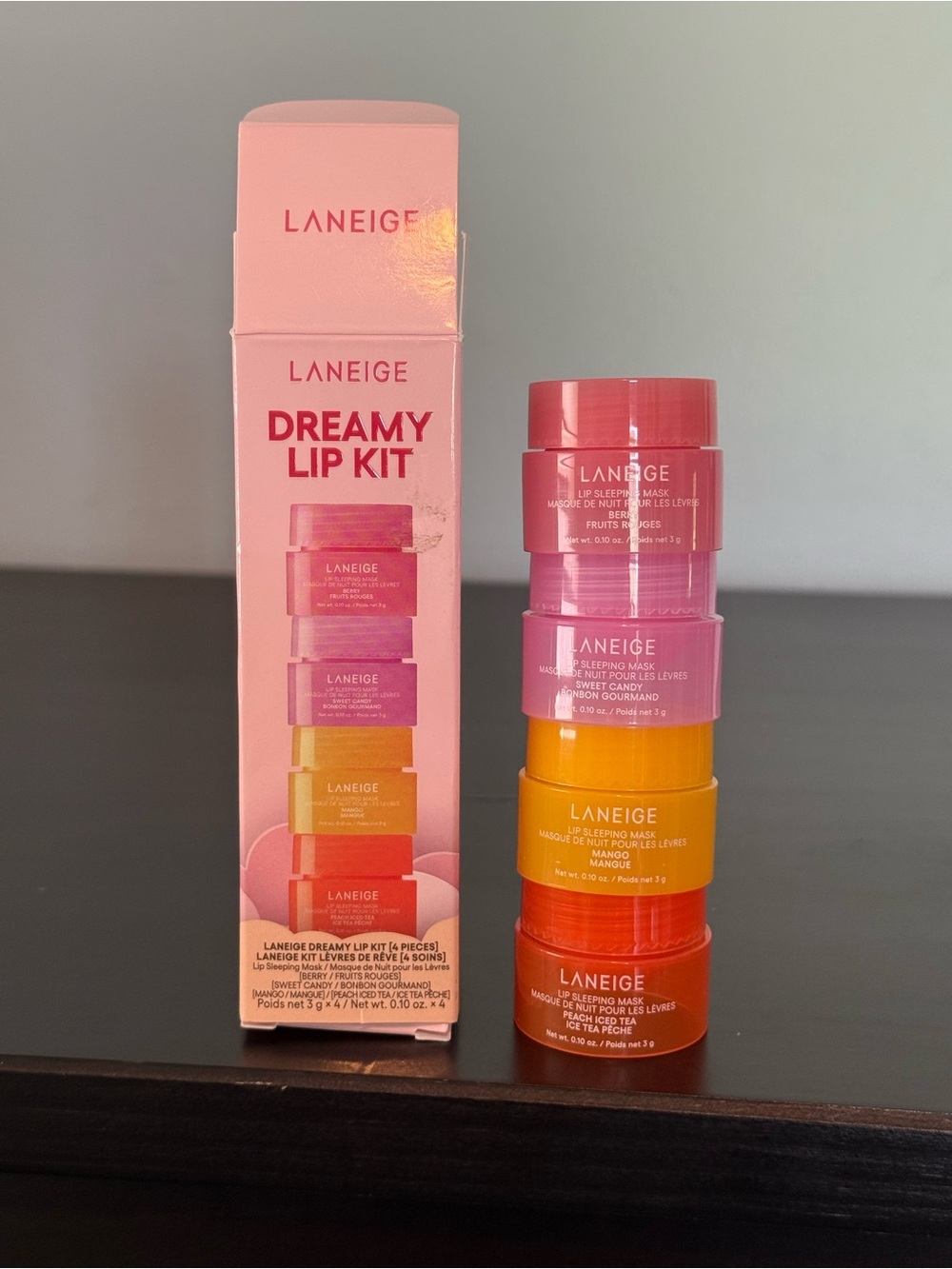 LANEIGE Dreamy Lip Kit - 4-Piece Set Lip Masks, NEW